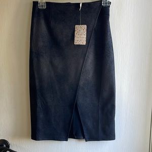 Free People suede skirt